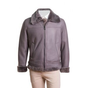 Hettabretz Leather Belted Shearling Overcoat